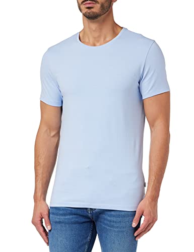 CASUAL FRIDAY Męski T-shirt David Crew Neck 154030/Chambray Blue, S, 154030 / Chambray Blue, S