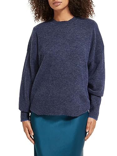 Scotch & Soda Damski sweter Fuzzy Crew Neck, Dusty Blue Melange 6657, S