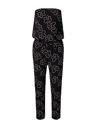 Urban Classics Ladies Viscose Bandeau Jumpsuit, Koszulka damska, Blackflower, Blackflower, 5XL EU