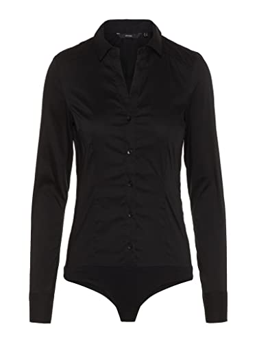 VERO MODA Damska koszulka Vmlady L/S stringi New Noos z długim rękawem, czarny, S