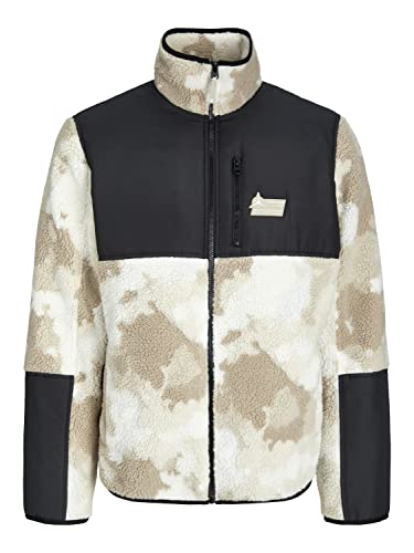 Jack & Jones Męska kurtka Teddy Jcohunter Teddyjacke, Moonbeam/AOP: Camo, M