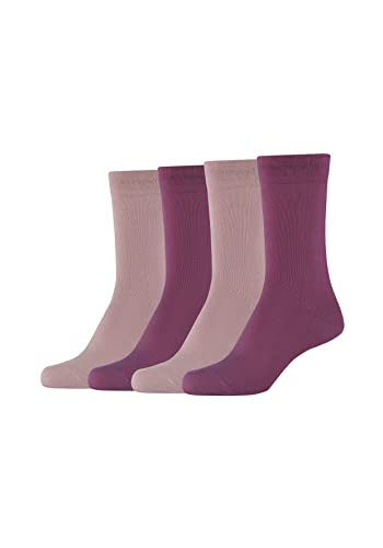 Camano 110200000 - damskie skarpety z bawełny ca-soft cotton 4 pary, damskie rozmiar 39/42, Damson, 39 EU