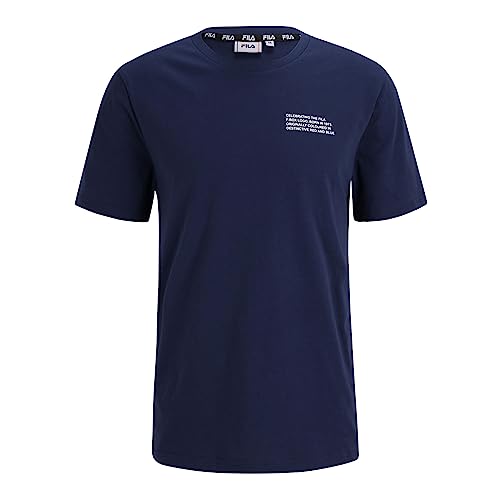 FILA Męski t-shirt BORNE Regular Graphic z nadrukiem, niebieski (Medieval Blue), XL, Medieval Blue, XL