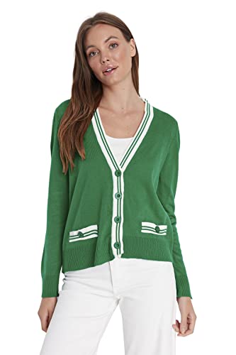 Trendyol Damski sweter z dekoltem w serek, zwykły, zielony, S, ZIELONY, S