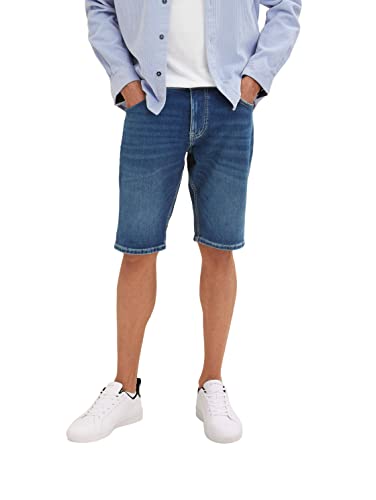 TOM TAILOR Męskie bermudy jeans szorty 1035655, 10127 - Tinted Blue Denim, 30