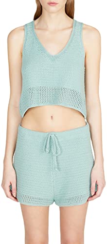 Sisley Womens Tank-TOP 101TMH006 T-shirt, Aqua 18E, XS, Aqua 18e, XS