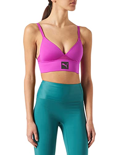 PUMA Wyściełana braletka Longline Wyściełany biustonosz Kobiety , Różowe połączenie , XS
