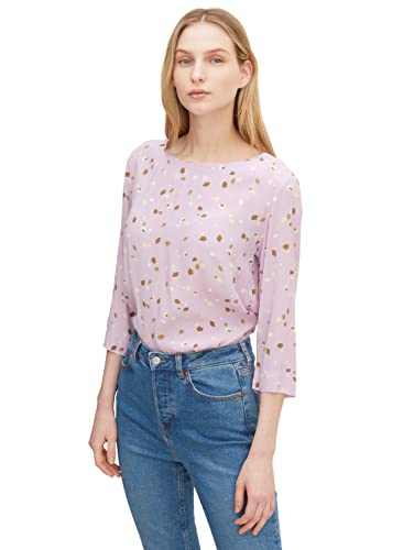 TOM TAILOR Damski Bluzka z nadrukiem na całej powierzchni 1030331, 29158 - Lilac Small Floral Design, 36