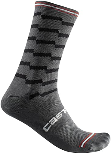 CASTELLI Męskie skarpety Unlimited 18 Skarpety, ciemnoszare/czarne, L-XL
