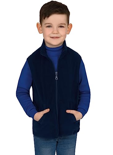 Trigema Jungen Fleece Weste kamizelka sportowa dla chłopców, Niebieski (Navy 046), 104