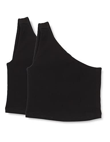 ONLY Women's ONLNULAN ONE Shoulder CS JRS zestaw 2 topów, czarny/opakowanie: czarny, S