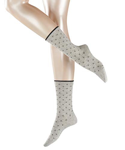ESPRIT Melange Dot Skarpetki Damskie Bawełna Szary Czarny Więcej kolorów Wzmocnione Delikatne Kolorowe Fantazyjne Kropki Wzór 1 Para, Storm Grey 3820 Grey, 35-38 EU