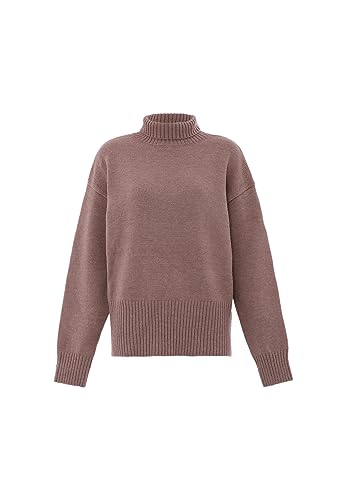 Aleva Damski sweter Slouchy z golfem akryl beżowy rozmiar M/L, beżowy, M