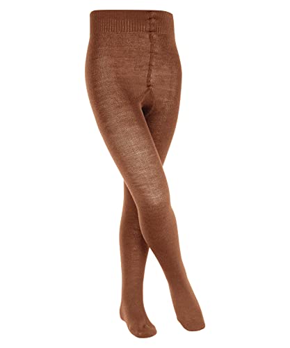 FALKE Dziewczęce Comfort Wool Wełniane rajstopy dziecięce bez wzoru, nieprzejrzyste, wełniane, jednokolorowe, 1 sztuka rajstopy, beżowe (terakota 5770), 122-128