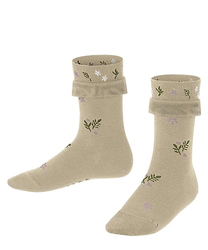 FALKE Unisex dziecięce skarpety z motywem Country Flower zrównoważona bawełna wełna cienkie wzory 1 para, beżowy (Beige Melange 4083), 27-30
