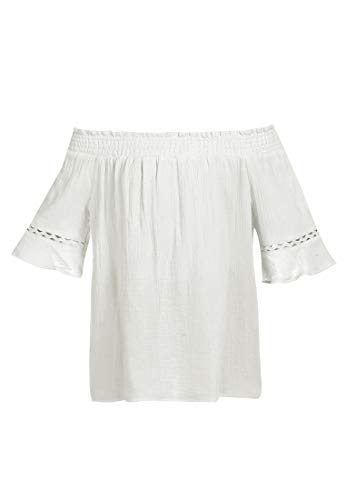 swirlie Damska bluzka Carmen 77133923, biała, XS, biały (wollweiss), XS