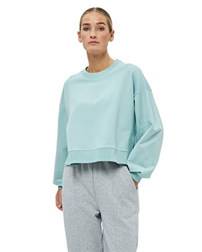 Beyond Now Damska bluza Cassie GOTS Crew, kolor jasnoniebieski, M, Canal Blue, M