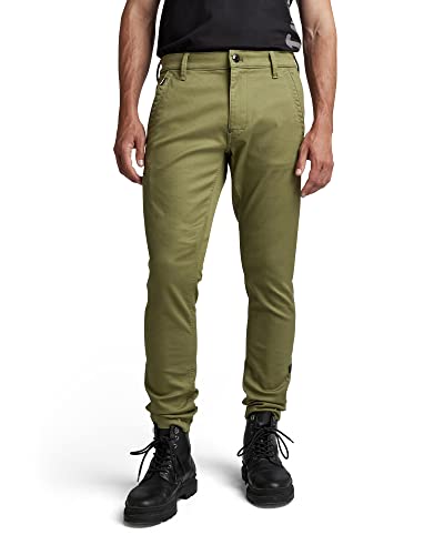 G-STAR RAW Spodnie męskie typu chinosy 2.0, zielone (Smoke Olive C105-B212), 34 W / 32 L, Zielony (Smoke Olive C105-b212), 34W / 32L