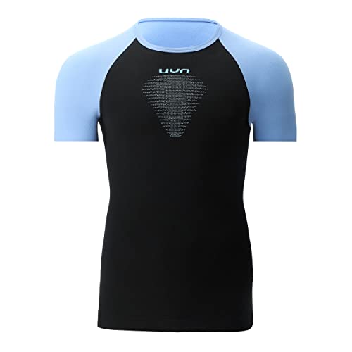 UYN O102430 Tempo Run OW Sh_SL T-Shirt Męski Czarny/Niebieski L, Czarny/Niebieski, L