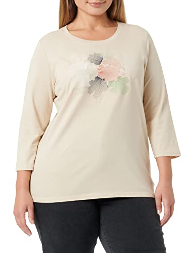 s.Oliver T-shirt damski, Nadruk w kolorze szarobrązowym, S