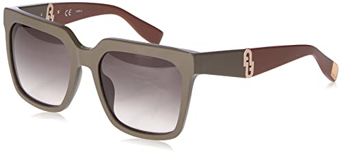 Furla Unisex SFU594 okulary przeciwsłoneczne, zielone, rozmiar 55, zielony, 55