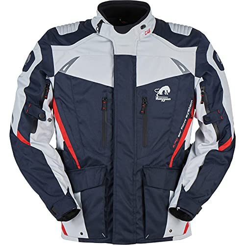 Furygan Męskie Apalaches Motocykl Textile Jacket, Bleu-Pearl-Rouge, XL