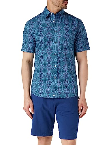 United Colors of Benetton Koszula męska, avio a fantasia 76r, XXL