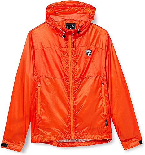 Automobili Lamborghini Męska kurtka Spolverino Lamborghini Con Cappuccio wiatrówka, Arancio Xanto, 54