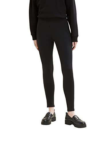 TOM TAILOR Denim Damski Legginsy Basic 1034177, 14482 - Deep Black, S