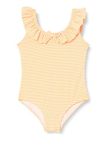NAME IT Nmfziline kostium kąpielowy dla dziewcząt, pomarańczowy (Orange Pop), 86/92 cm