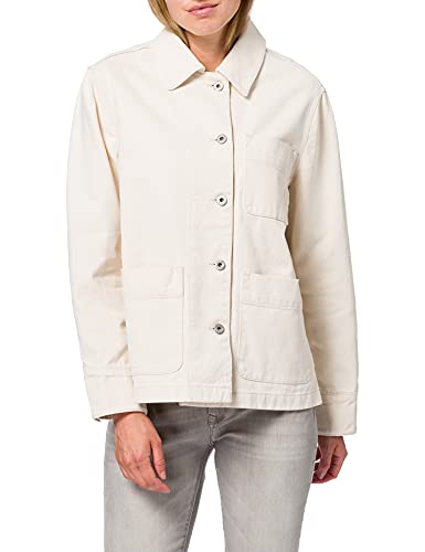 GANT Damski D1. Organic Cotton Shirt Jacket Maxi płaszcz, Eggshell, XL
