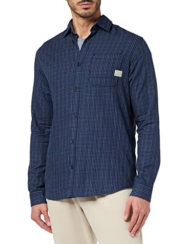 JACK&JONES męska koszula JCOSPORTY Owen Check Shirt LS, granatowa, L