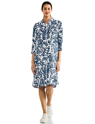 Street One Damska sukienka lniana, Muted Splash Blue, 34