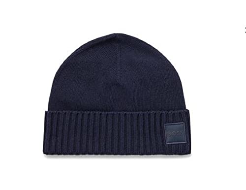 BOSS czapka beanie męska, Aegean Blue, jeden rozmiar