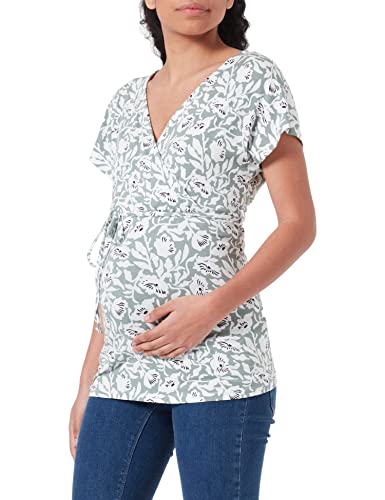 Noppies Damski Top Barry Nursing Short Sleeve All Over Print T-Shirt, Lily Pad - P966, 44