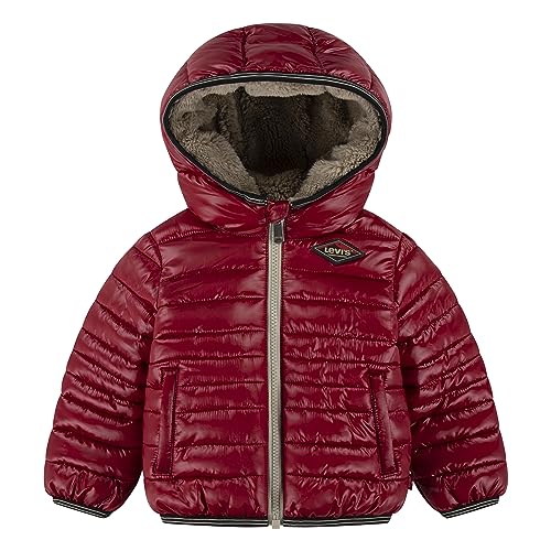 Levi's Kids LVB SHERPA LINED MDWT PUFFER J, RYTMICZNY CZERWONY, 12 miesi?cy