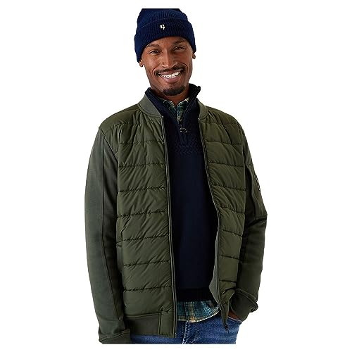 Garcia Męski kardigan Sweat sweter z dzianiny, ciemnozielony, L