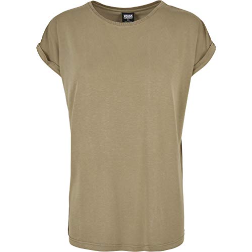 Urban Classics Damski kombinezon damski, krótki kombinezon z wiskozy, jednoczęściowy, z paskiem z wiskozy, rozmiary XS-XL, khaki, XS