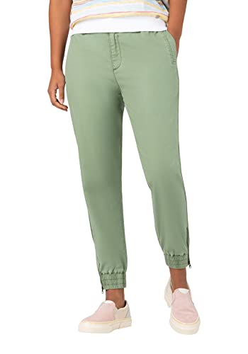 Timezone Damskie spodnie regularne AmberTZ 7/8 casualowe, Oil Green, 27, khaki-zielony (Oil Green)