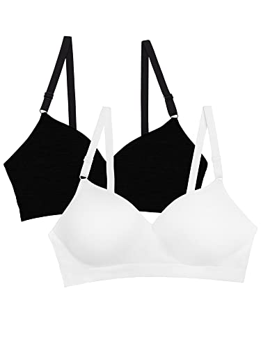 Fruit of the Loom Damski biustonosz Wireless Bra Push-Up (2 sztuki), czarny/biały, 85B