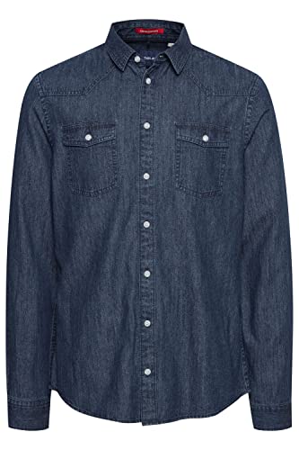 Blend Koszula męska, 200292/Denim Dark Blue, L