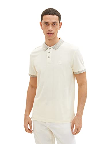 TOM TAILOR Męska koszulka polo 1035628, 18592-Vintage, beżowa, XXL, 18592 – Vintage Beige, XXL