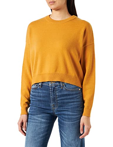 VERO MODA Damski sweter VMLILLIE LS O-Neck Blouse GA NOOS Pulower, Golden Yellow/Szczegóły: W. Melange, L
