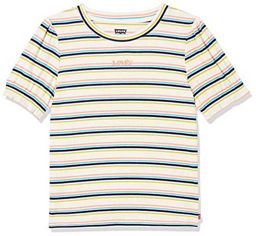 Levi's Kids full slv ribbed tee koszulka dziewczęca 2-8 lat, Buttercream, 14 Lata