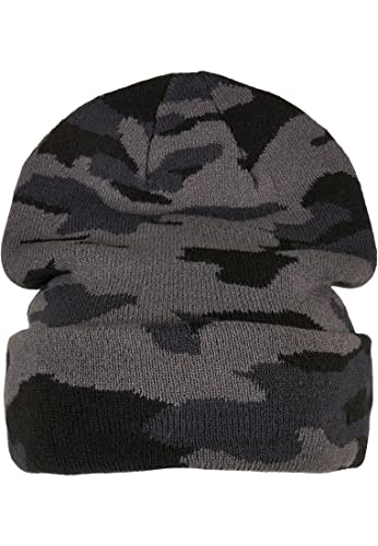 Urban Classics Czapka unisex Camo Beanie, ciemny kamuflaż, jeden rozmiar