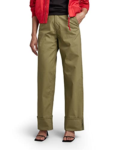 G-STAR RAW Spodnie damskie Stray Chino Pants, zielone (Smoke Olive D387-B212), 29 W / 32 L, Zielony (Smoke Olive D387-b212), 29W / 32L