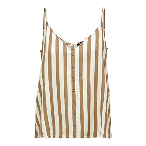 Only Onlastrid Singlet Wvn Noos Topy Kobiety, Chmura Dancer/Paski: Beżowy W Paski, 32