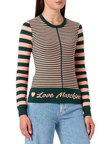 Love Moschino Damska kurtka wełniana zapinana na zamek błyskawiczny, Red Green, 38