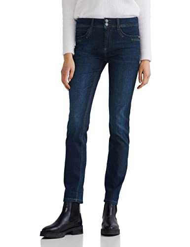 Street One Damskie spodnie jeansowe, Dark Brilliant Indigo Wash, 31W / 34L