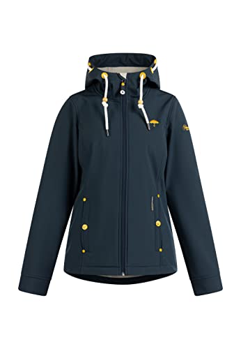 SCHMUDDELWEDDA Damska kurtka softshell z magicznym nadrukiem, granatowa, L, granatowy, L
